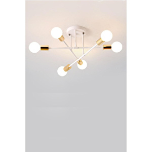 Apliqa Octopus 6lı Beyaz Modern Genç Odası Yatak Odası Mutfak Salon Avize görseli 2