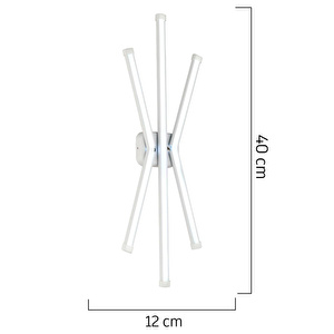 Apliqa Estela Beyaz 25 Watt Modern Tasarım Banyo Koridor Ledli Salon Aplik görseli 3