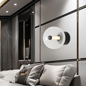 Apliqa Neval Siyah Gold 2 Watt Modern Yatak Başı, Modern Salon Aplik görseli 1