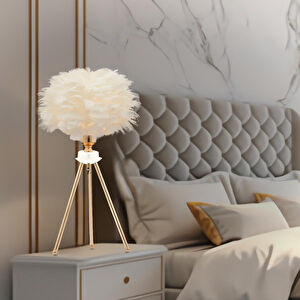 Beli̇nay Gold Abajur Masa Lambası Modern Tasarım -yatak Odası-salon Abajur