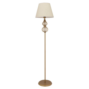 Apliqa Vance Beyaz Şapkalı Eskitme Modern Tasarım Ayaklı Abajur Lamba Metal Lambader görseli 2