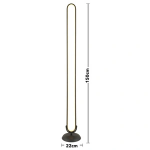 Apliqa Zümra Siyah 70 Watt Modern Tasarım Ledli Metal Lambader görseli 4