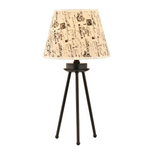 Apliqa Epona Desenli Şapkalı Siyah Modern Dekoratif Salon Abajur görseli 3