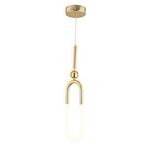 Apliqa Thisted Tekli Gold Ledli 13 Watt Modern Koridor, Yatak Odası Salon Sarkıt Led Avize görseli 3