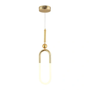 Apliqa Thisted Tekli Gold Ledli 13 Watt Modern Koridor, Yatak Odası Salon Sarkıt Led Avize görseli 2
