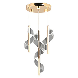 Apliqa Jadon 4'lü Yuvarlak 3 Renkli 35 Watt Gold Kristal Ledli Modern Oturma Odası Salon Sarkıt Avize görseli 2