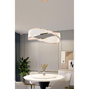 Natura 60'lık Yuvarlak Gold Salon Sarkıt Led Avize