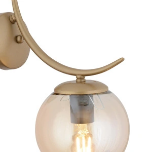 Apliqa Germaine Tekli Eskitme Bal Camlı Modern Yatak Başı, Salon Aplik görseli 4