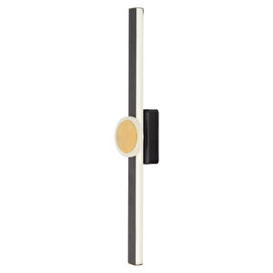 Apliqa Disk Siyah Gold 26 Watt Modern Tasarım Banyo Koridor Ledli Salon Aplik görseli 2
