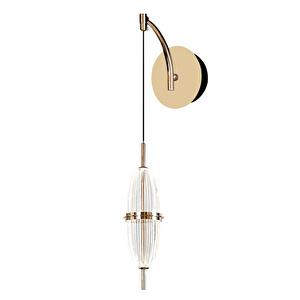 Apliqa Liona 10 Watt Kristalli Gold Modern Yatak Başı Salon Led Led Aplik görseli 2