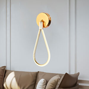 Apliqa Selion Gold Modern Tasarım Banyo Koridor Ledli Salon Aplik