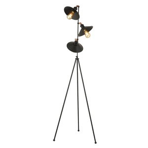 Apliqa Violet 3lü Siyah Modern Tasarım Retro 3 Ayaklı Abajur Lamba Metal Lambader görseli 2