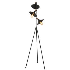 Violet 3lü Siyah Modern Tasarım Retro 3 Ayaklı Abajur Lamba Metal Lambader