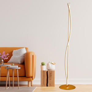 Apliqa Palmiro Gold 64 Watt Modern Tasarım Salon Ledli Metal Lambader görseli 1