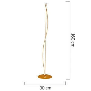 Apliqa Palmiro Gold 64 Watt Modern Tasarım Salon Ledli Metal Lambader görseli 3