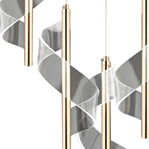 Apliqa Jadon 5'li Sıralı 3 Renkli 40 Watt Gold Kristal Ledli Modern Oturma Odası Salon Sarkıt Avize görseli 4