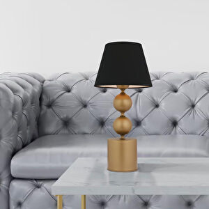 Apliqa Fragile Siyah Şapkalı Eskitme Masa Lambası Modern Tasarım Salon-yatak Odası Abajur görseli 1
