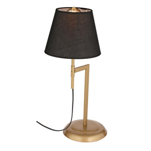 Apliqa Favla Siyah Şapkalı Eskitme Masa Lambası Modern Tasarım Ayarlanabilir Retro Abajur görseli 4