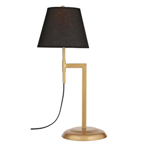 Apliqa Favla Siyah Şapkalı Eskitme Masa Lambası Modern Tasarım Ayarlanabilir Retro Abajur görseli 3
