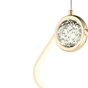Apliqa Frieda Tekli 3 Renkli 17 Watt Gold Ledli Modern Oturma Odası Salon Sarkıt Avize görseli 4