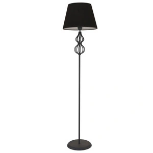 Apliqa Vance Siyah Şapkalı Siyah Modern Tasarım Ayaklı Abajur Lamba Metal Lambader görseli 3