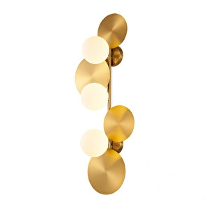 Apliqa Lunis Gold 4'lü Modern Salon Aplik görseli 4