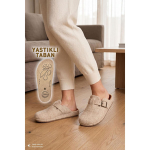 Twigy Tuana Kadın, Garson Boy Ev Terliği Krem 36/40