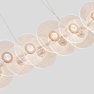 Apliqa Vetro 18'li Sıralı Led Salon Avize görseli 5