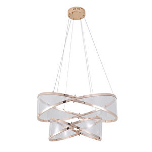 Apliqa Natura Sıralı Gold Salon Sarkıt Led Avize görseli 3