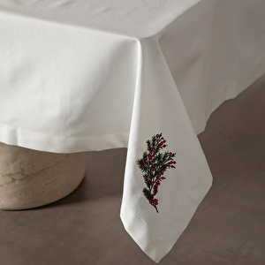 Mudo Home Joy Nakişli Masa Örtüsü Ekru 150x250 görseli 2