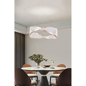 Natura 50'lik Yuvarlak Gold Salon Sarkıt Led Avize