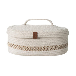 Mudo Home Venus Oval Düzenleyi̇ci̇ Sepet Bej Ekru 30x13x11 Cm