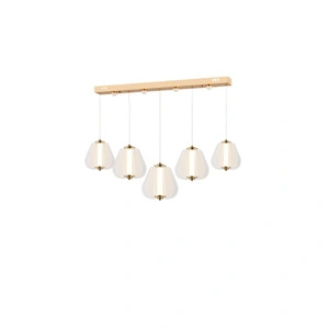 Apliqa Hopps 90 Watt 5'li Sıralı Bakır Led Sarkıt Avize görseli 2