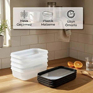 Bernardo Hide Plus 4'lü Saklama Kabı 700 Ml Siyah görseli 4