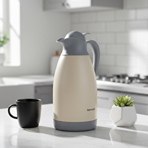 Bernardo Grandio Çelik Termos Krem 2 Litre görseli 4