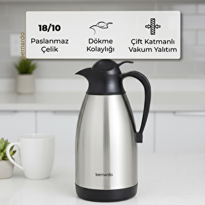 Bernardo Grandio Çelik Termos Inox 2 Litre görseli 5