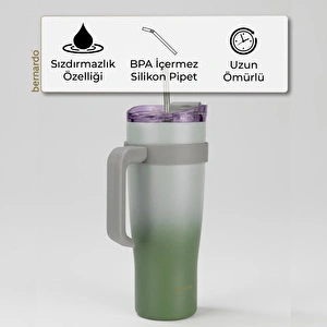 Bernardo Alto Pipetli Termos Bardak Yeşil 1000ml görseli 4