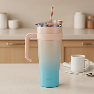 Bernardo Alto Pipetli Termos Bardak Turkuaz 1000ml