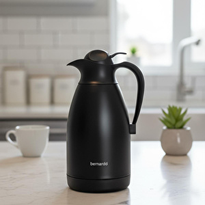 Bernardo Grandio Çelik Termos Siyah 2 Litre