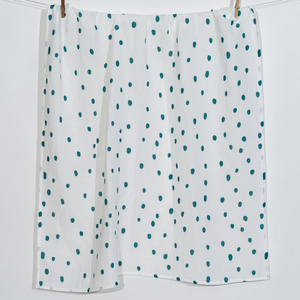 Itsy Bitsy Kids Bird Of Life Mint Dots , Müslin Bebek Örtüsü , 100x100 Cm görseli 4