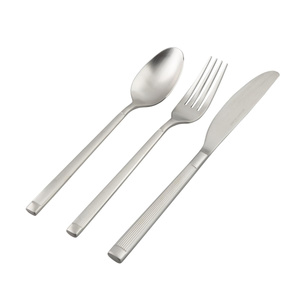 Mudo Home Elegant Line 18 Parça Çatal Kaşik Biçak Takimi Mat Gümüş görseli 1