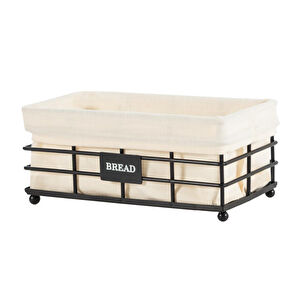 Mudo Home Black Metal Ekmek Sepeti̇