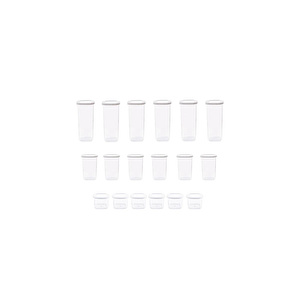 Vienev Foly Etiketli Kare Erzak Saklama Kabı 18'li Set 6x(0,55 Li̇tre, 1,2 Li̇tre, 1,75 Li̇tre) görseli 4