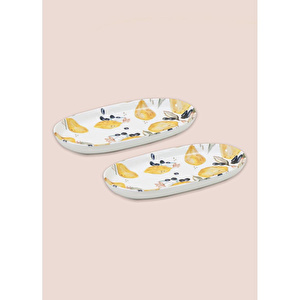 The Mia Limoncello Oval Servis 2li 26 Cm Lmn023 görseli 4