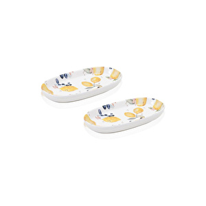 The Mia Limoncello Oval Servis 2li 21 Cm Lmn022 görseli 2