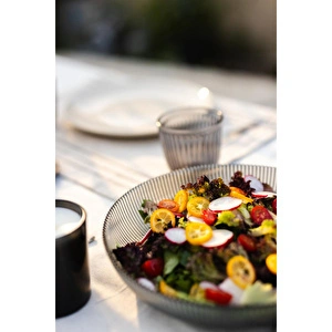 Rakle Splendid Cam 2'li Salata Kasesi Seti Füme 25 Cm - 30 Cm görseli 2