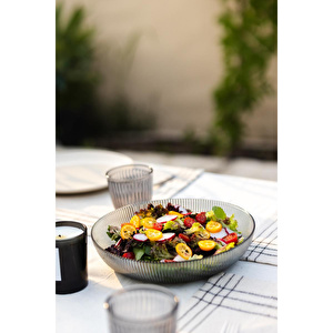 Splendid Cam 2'li Salata Kasesi Seti Füme 25 Cm - 30 Cm