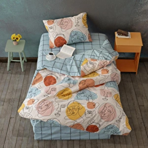 Cozy Home Tek Kişilik Lastikli Çarşaflı Nevresim Takımı Modern Mint görseli 1