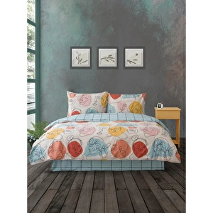 Cozy Home Çift Kişilik Lastikli Çarşaflı Nevresim Takımı Modern Mint görseli 2