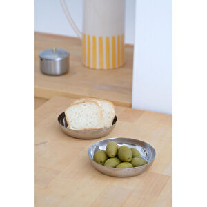 Beige & Stone Çelik 11,5 Cm Atıştırmalık Sosluk 2'li Mini Tabak